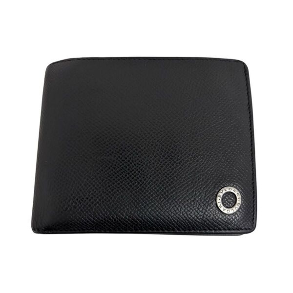 BVLGARI ブルガリ 財布 二つ折り財布 札入れ レザー 黒