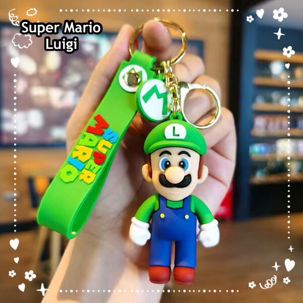 スーパーマリオ ルイージマスコットキーホルダーストラップ付き