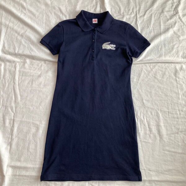 LACOSTE ラコステ ポロワンピース 半袖 ポロシャツ ネイビー Sサイズ 美品 レディースゴルフウェア