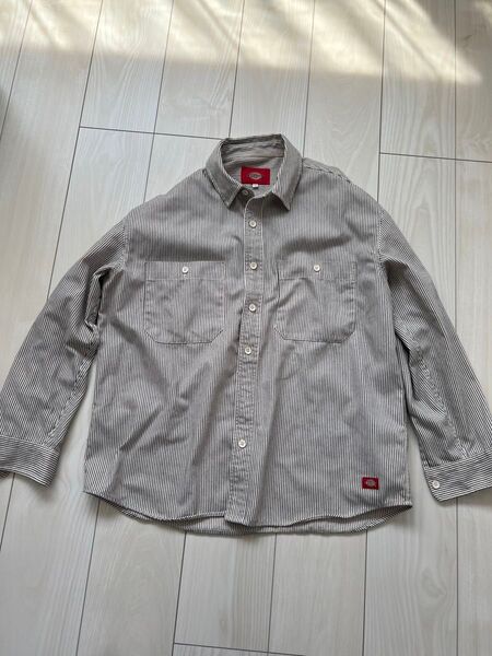 Dickies ディッキーズ ストライプ柄 長袖シャツ M