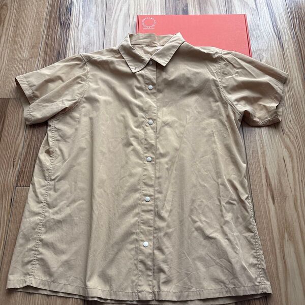 山と道 Bamboo Short Sleeve Shirt WOMEN L