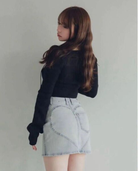 アンドマリー andmary Heart hip denim skirt S