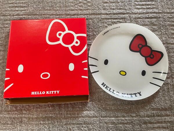 未使用 HELLO KITTY ハローキティ ガラス パーティプレート 大皿 キティ お皿 サンリオ 食器