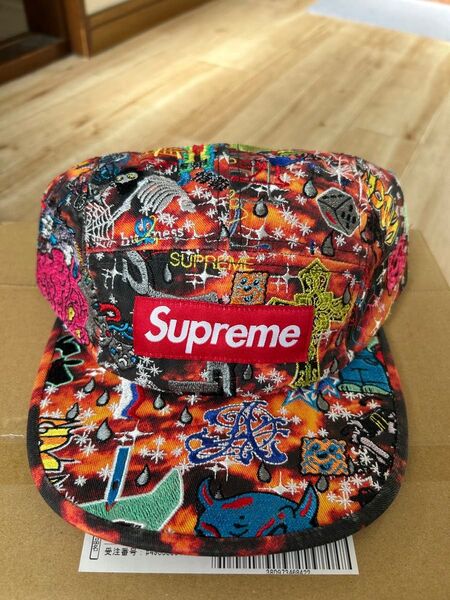 Supreme AOI Embroidered Camp Cap "Flames"