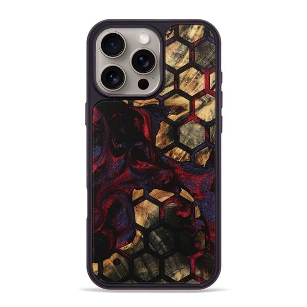 Carved Apple iPhone 16 Pro Max スタビライズドウッド レジン ケース スマホ カバー 木製 バンパー