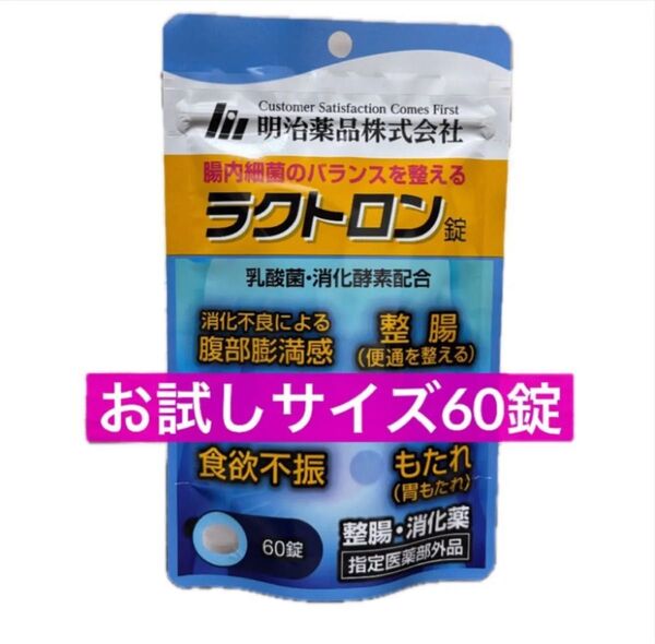 お試しサイズ 60錠 ラクトロン錠 1袋 乳酸菌 腸活 ラクトロン 明治薬品