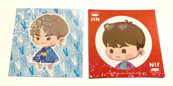 スシロー BTS Island:インザソム ステッカー JIN V テテ 2点セット