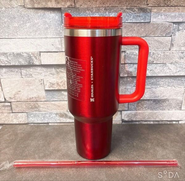 STANLEY タンブラー スタバ クエンチャー レッド 未使用品 海外限定 日本未発売 コラボ スタンレー 40oz