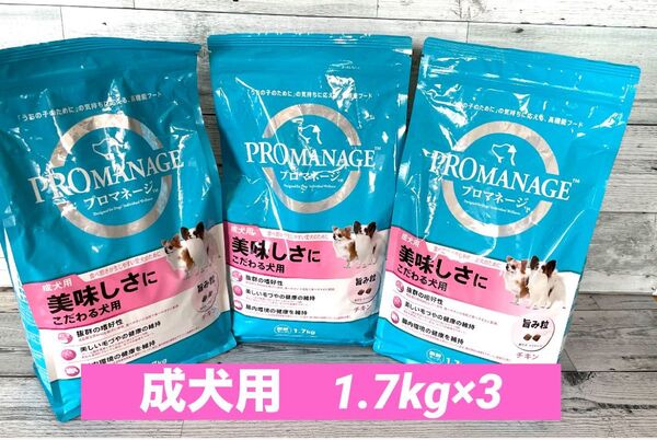 送料込★プロマネージ 成犬用 美味しさにこだわる犬用 1.7kg★