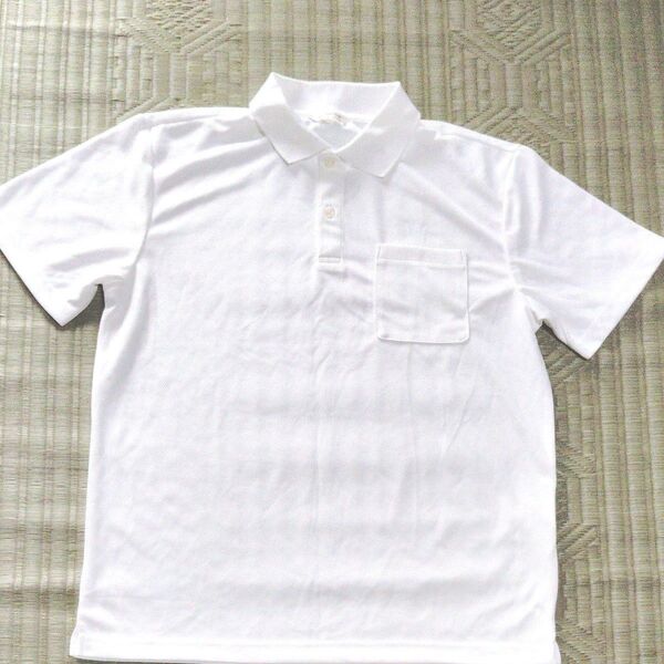 未使用 ポロシャツ 白 男性 L 白トップス ポロ 夏服 ホワイト 半袖ポロシャツ メンズ トップス 部屋着 リラックス