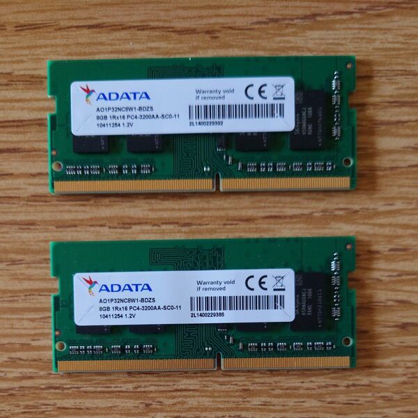 ADATA ノートPC用メモリ 16GB(8GB×2)PC4-3200AA DDR4 SODIMM