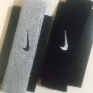 NIKE ヘアバンド ヘッドバンド 黒灰セット