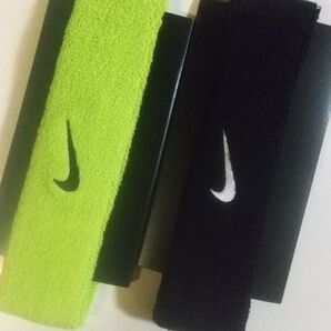 NIKE ヘアバンド ヘッドバンド 黒蛍光セット