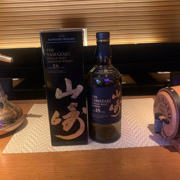 サントリー 山崎18年 シングルモルト ウイスキー 700ml 未開封空瓶空箱セット