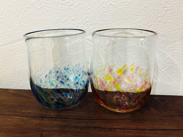 【美品】小樽ガラス ペアグラス