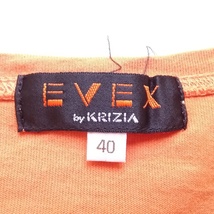 【人気】EVEX by KRIZIA/エヴェックス バイ クリツィア ラインストーンパンダ5分重ね着風袖トップス オレンジ サイズ40 レディース/5092_画像5