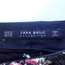 【人気】ZARA BASIC/ザラ ベーシック 花柄ひざ丈レーススカート ブラックベース USサイズXS/6049_画像7