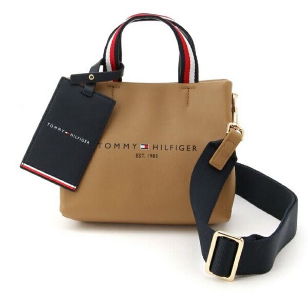 【美品】TOMMY HILFIGER 2WAYマイクロショッパートートバッグ
