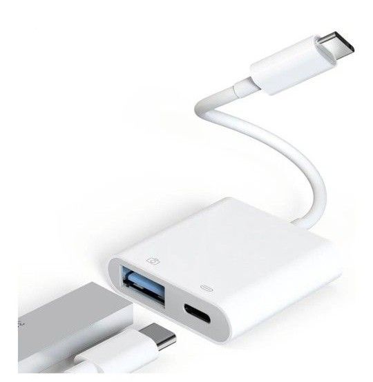 Type-C USB 変換アダプタ 2in1 タイプc USB カメラアダプタ