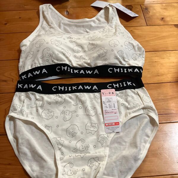 L Lサイズ ちいかゎ ブラトップ&ショーツセット 白 新品未使用