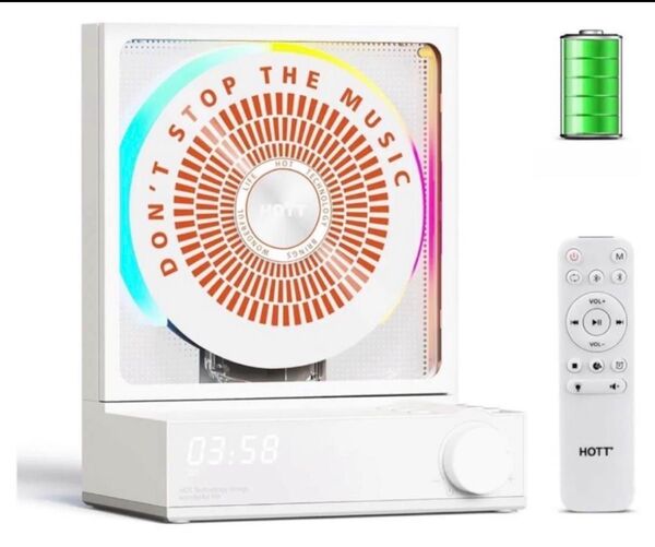 お買得!カラーライトCDプレイヤーBluetoothリモコン付 おしゃれ