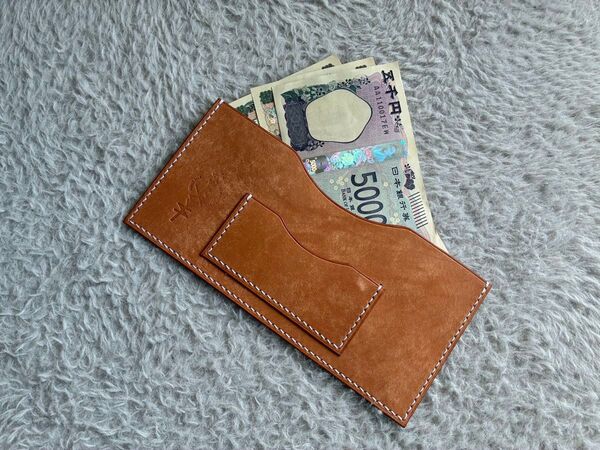プエブロレザー お札を折らないお札入れ メンズ レディース ハンドメイド 本革