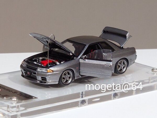 FOCAL HORIZON 1/64 R32 スカイライン GT-R NISMO S-Tune フル開閉 エンジン付き【ガンメタ】