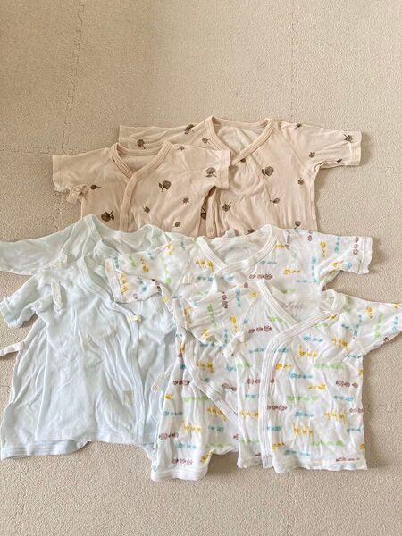 ベビー服 肌着 6着セット まとめ売り 50〜60 コンビ肌着3点 短肌着3点 PUPPAPUPO アカチャンホンポ プッパプーポ