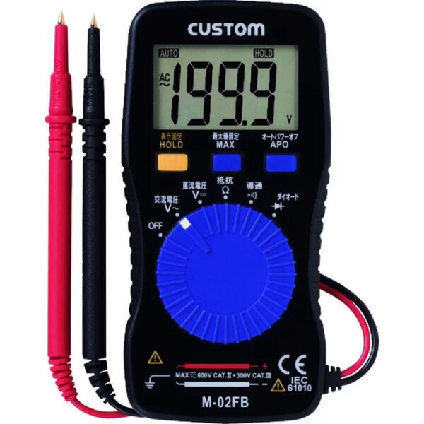 エルパ (ELPA) デジタルマルチテスター 電圧 電気 工具 LEDチェック M-02FB 新品未開封 送料無料
