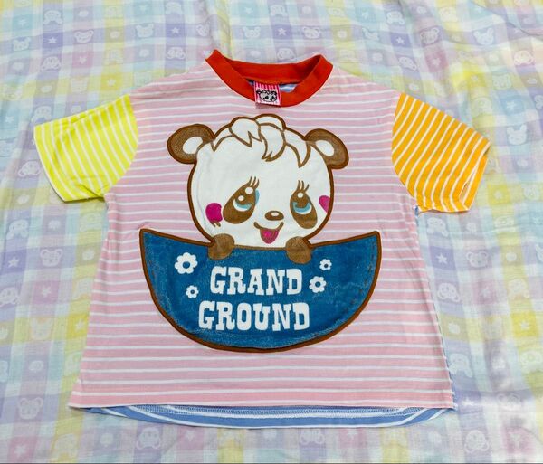 グラグラ Tシャツ 半袖 半袖Tシャツ 110 ボーダー グランドスラム JAM チェリッチュ ベビードール パンダ うさぎ