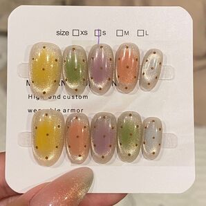 ハイエンドカスタムネイルチップ Sサイズ ネイルチップ マグネット ショート