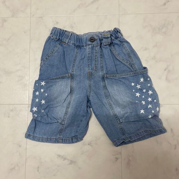 デニムハーフパンツ 星柄 110cm ブリーズ ショートパンツ