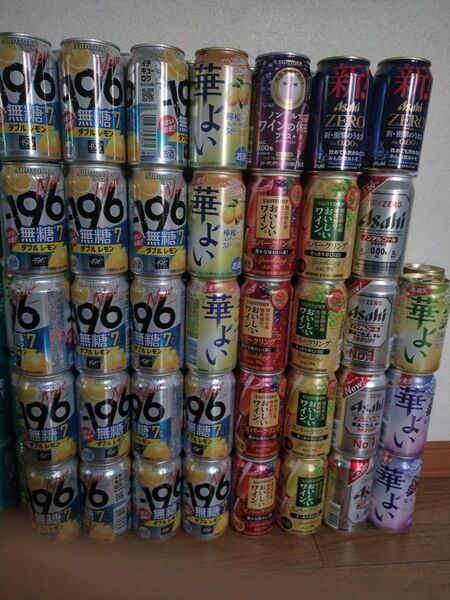 チューハイ サントリー -196 華よい おいしいワイン アサヒ スーパードライ ノンアルコール 等 38本セット