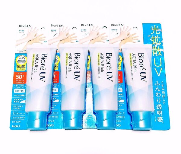 ビオレUV アクアリッチ ライトアップエッセンス 日焼け止め 70g 4本セット 未開封