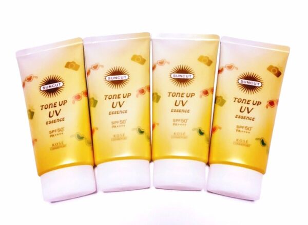 KOSE サンカット トーンアップUV エッセンス 日焼け止め 80g レモンイエロー 4本セット 未使用