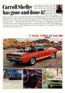 ★Плакат 1968 Shelby Cobra GT350/500 Реклама ★Shelby/Ford/Mustang/Mustang/Mustang/Mustang/Mustang/Carroll Shelby