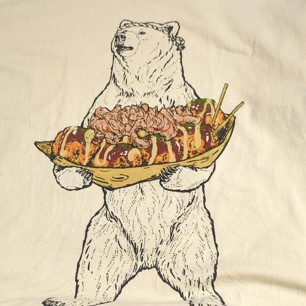 ゴースローキャラバン たこ焼きクマロングTシャツ 4 L