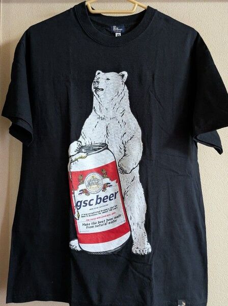 ゴースローキャラバン ビール缶クマTシャツ L 4