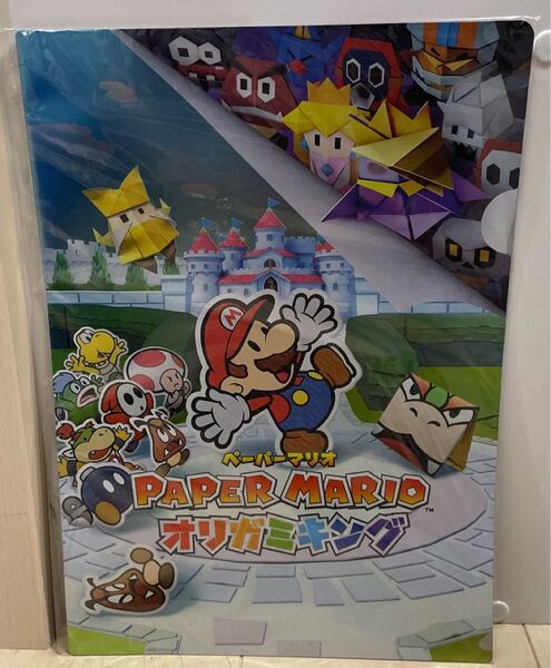 非売品 ペーパーマリオ オリガミキング イオン限定特典オリジナルキラキラファイル A4クリアファイル