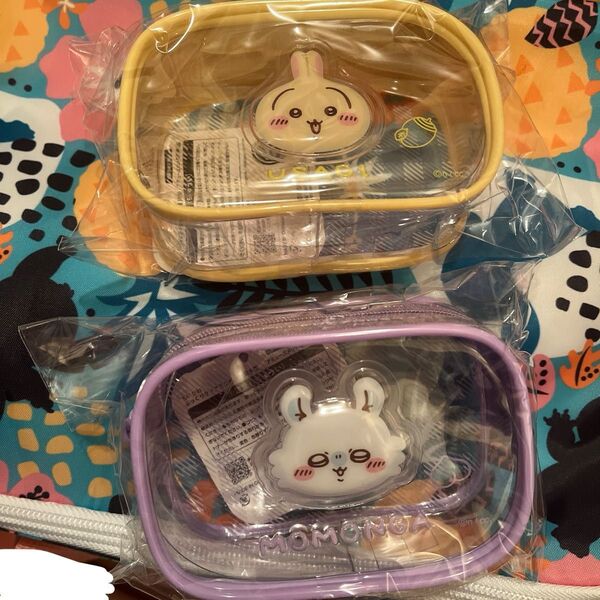ちいかわ ぷっくりクリアミニポーチ モモンガ うさぎ2個セット