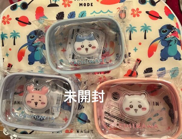 ちいかわ ぷっくりクリアミニポーチ ちいかわ ハチワレ 古本屋 3個セット