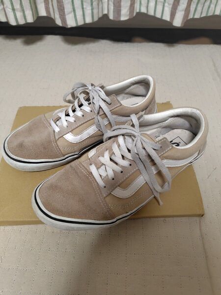 VANS OLD SKOOL ベージュ スニーカー 26.5cm