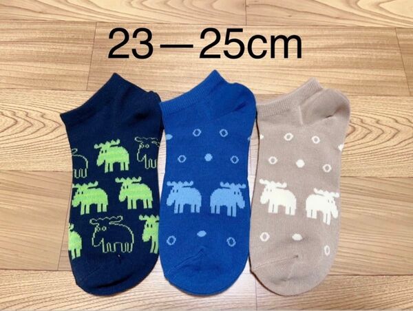 MOZ モズ レディース 靴下 ソックス 23-25cm 3足セット