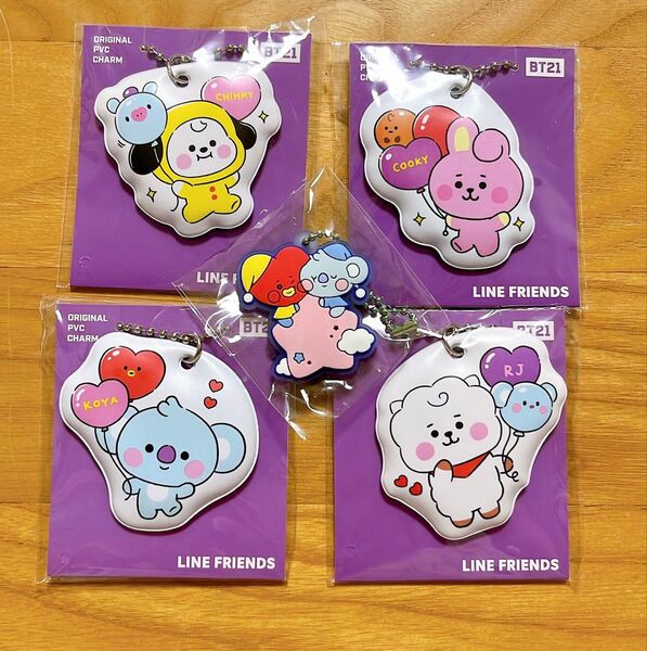 BT21 PVCチャーム 5個セット CHIMMY COOKY TATA KOYA RJ