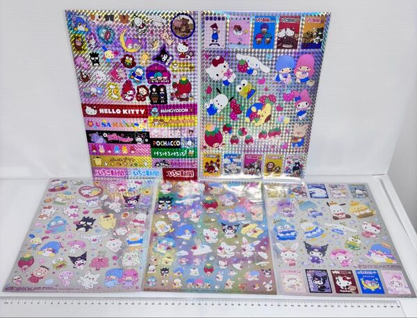 ② まとめ売り いちご新聞 付録 シール サンリオ ハローキティ マイメロディ キキララ クロミ マロンクリーム ステッカー