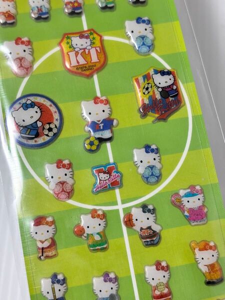 ハローキティ クリアスポンジ シール 平成レトロ サンリオ スポーツ サッカー バスケット テニス 野球 剣道 スケボー ゴルフ