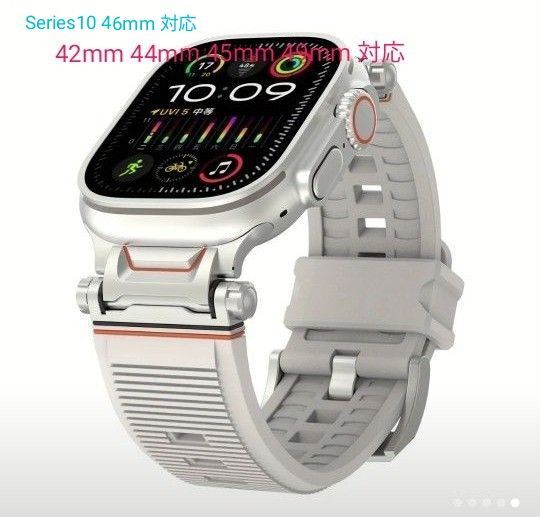 Apple watch バンド アップルウォッチ バンド チタンメタルバックル ストラップ 42 44 45 46 49mm SL