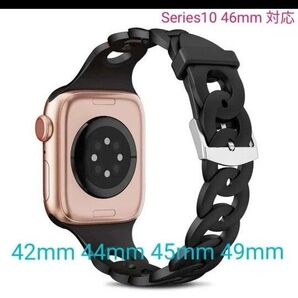 アップルウォッチ バンド Apple watch ベルト クロス 通気 シリコン 42 44 45 46 49mm対応 ブラック