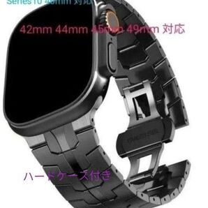 Apple watch バンド アップルウォッチ ベルト ステンレス 42 44 45 46 49mm対応 調整工具+ケース付き