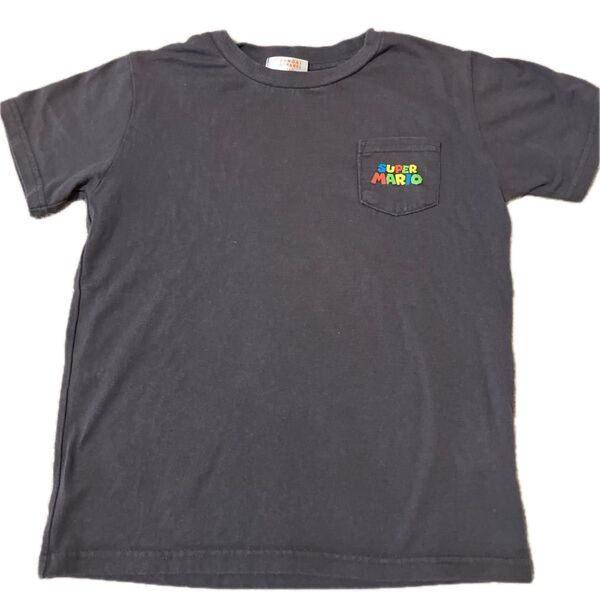 スーパーマリオ Tシャツ 140cm チャコールグレー